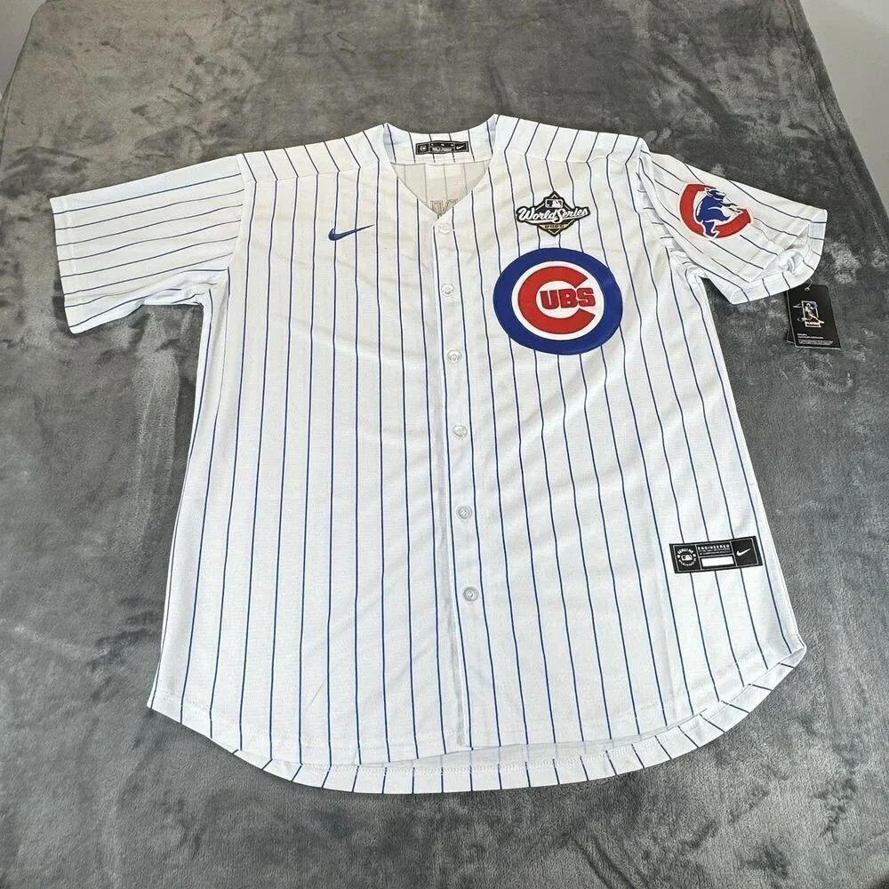 Nike Sz XL MLB World Series 2025 Patch Cubs Swanson Jersey Engineered NWT HTF